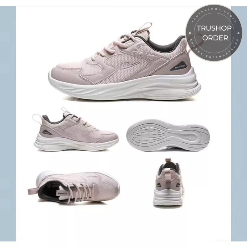 Giày thể thao chạy bộ nữ Warrior 1927 chống trơn trượt mã 0358