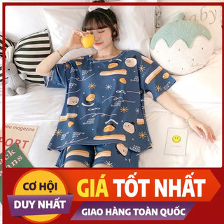 Bộ đùi mặc ở nhà nhiều hoạ tiết sét đồ nữ big size bộ ở nhà thoải mái đồ bộ chất thun sữa