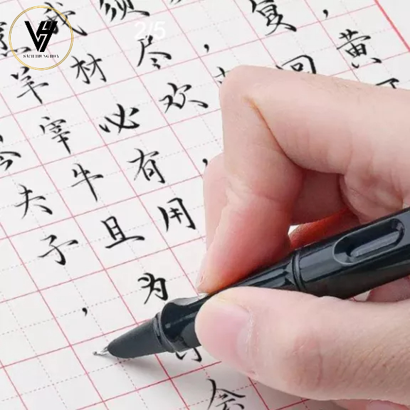 Bút máy viết chữ Hán,luyện viết Hán tự ngòi cong chuyên dụng