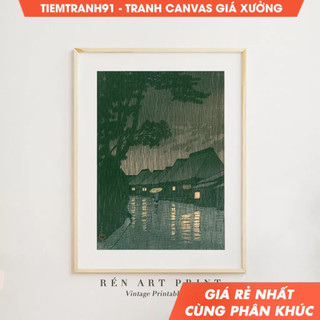 Tranh treo tường, Japanese Wall Art Japanese Woodblock Antique Japanese Painting Japanese Wall Decor.