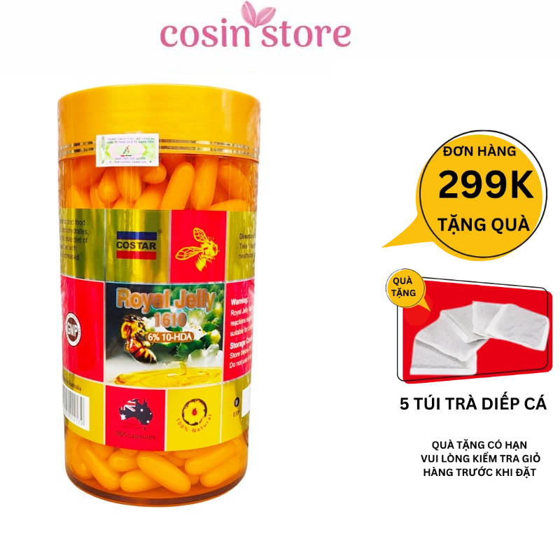 Viên Uống Sữa Ong Chúa Costar Royal Jelly 1610mg 365 Viên