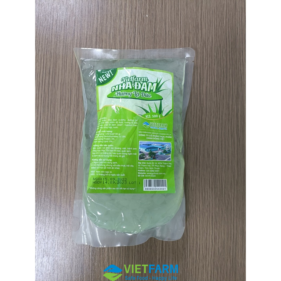 Thạch Nha Đam VIETFARM Sản Phẩm OCOP 4 sao Hương Lá Dứa 500gr