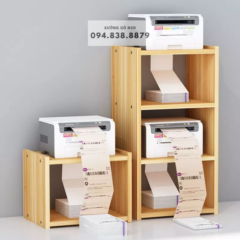 Kệ máy in đơn hàng máy in nhiệt máy in văn phòng Scan nhỏ dọn để bàn gỗ MDF nhập khẩu chống ẩm cao cấp MS06