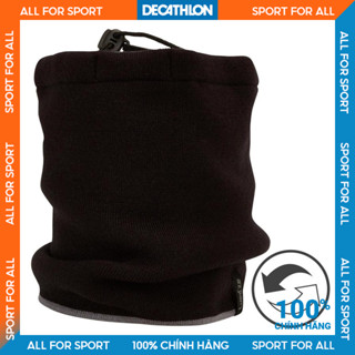 Khăn giữ ấm cổ dạng ống hai mặt trượt tuyết cho người lớn - Đen/xám - Decathlon mã 8397902