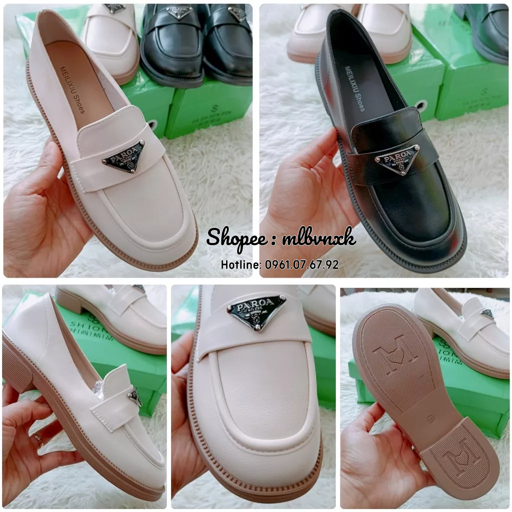 ẢNH THẬT / QCCC - Giày Moca Prada FULLBOX - HÀNG QUẢNG CHÂU CAO CẤP PAROA
