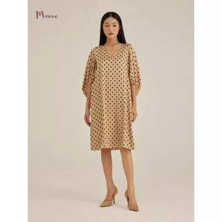 Đầm lụa tay phồng Mauve Shibui dress