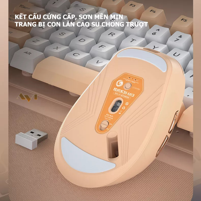 Chuột Không Dây Kết Nối Bluetooth 5.2 DUOHAO M13 Pin sạc Type C Cho Máy Tính, Laptop, Mac