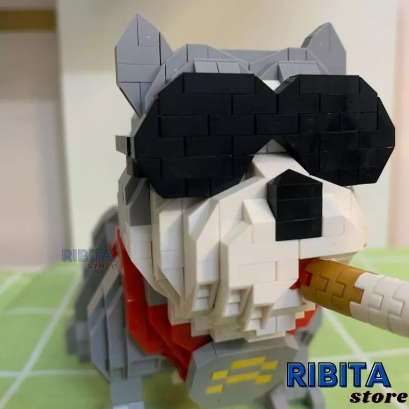 Mô hình lắp ráp kiểu LEGO thú cưng chó Pug xinh xắn - Giúp trẻ em rèn luyện khả năng sáng tạo và tư duy logic ribita 430