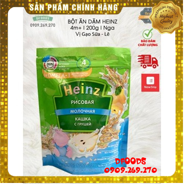 Bột ăn dặm Heinz Nga gói 180g đủ vị cho bé từ 4 tháng