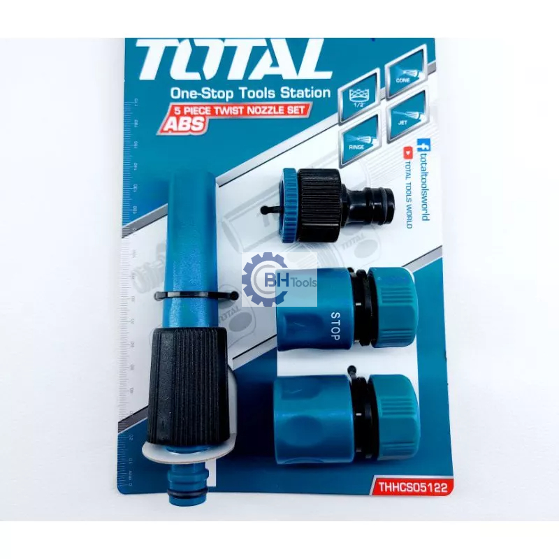 Bộ đầu nối nhanh xịt rửa Total + Dây ống nước phi 14mm