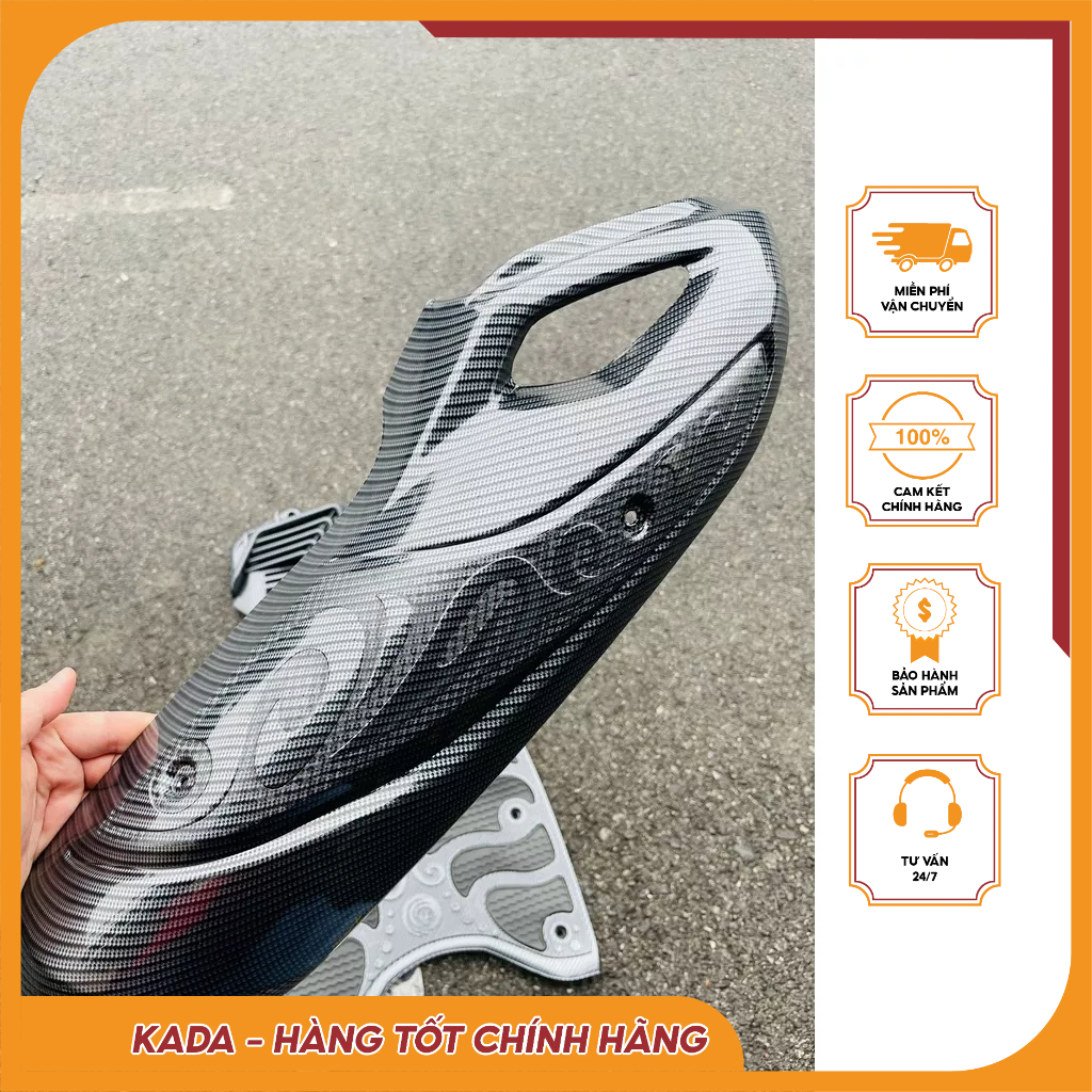 Ốp Bô SHi Cacbon và Xi Bảo Vệ Xe Honda SHi 2020 2021 2022 2023 – Chống Trầy Xước, Bỏng bô chính hãng Artistar