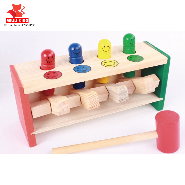 Đồ Chơi Gỗ Bộ 3 Món Đồ Chơi Miuukidss Cho Bé Phát Triển Kỹ Năng Tư Duy Nhận Thức Giác Quan