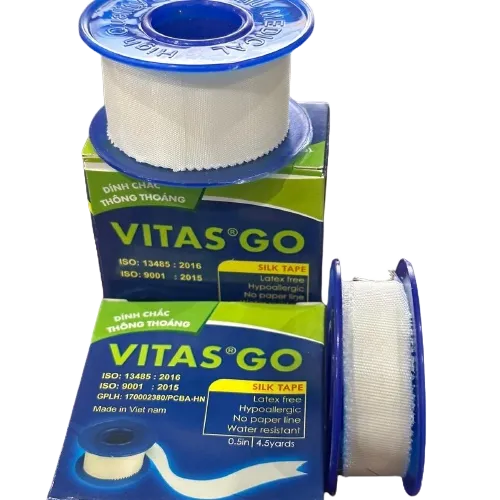 Băng keo cuộn vải lụa y tế , băng keo dính dán vết thương ,băng keo băng bó tay chân VitaGo