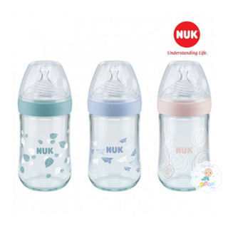  Bình sữa NUK thủy tinh Nature Sense 120  240ml núm ti silicone S1-M 