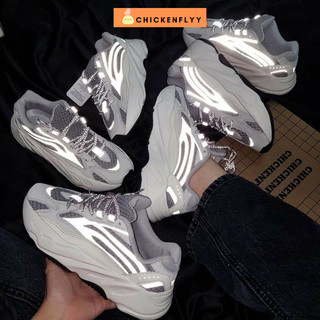 ẢNH THẬT: YZ700 STATIC PHẢN QUANG Giày Thể Thao Nữ/Giày Thể Thao Nam/Giày Sneaker/GÀ BAY