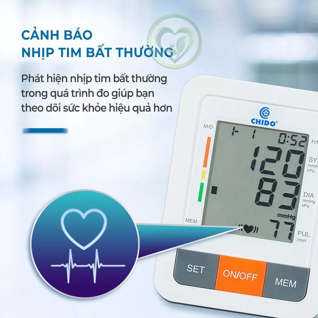 Máy đo huyết áp bắp tay chido, đo nhịp tim công nghệ nhật bản - ảnh sản phẩm 6