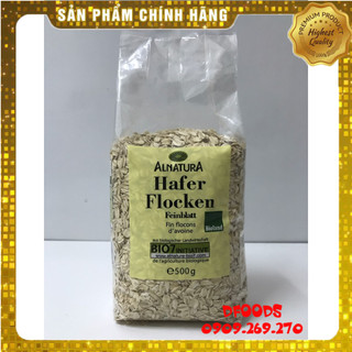 Yến mạch Hafer Flocken Bio Alnatura Đức cán vỡ 500g