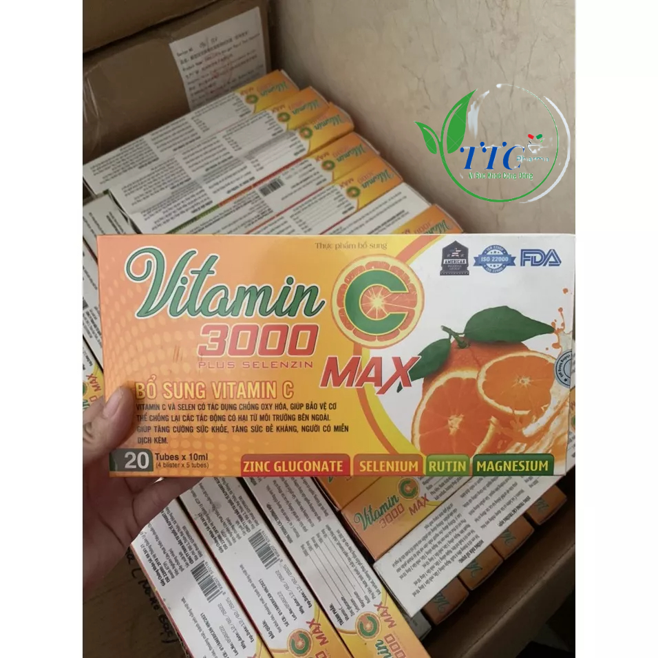 Vitamin C 3000mg Plus Selenxin Max - Bổ sung Vitamin C, rutin, zin C giúp tăng cường sức đề kháng cho trẻ từ 6 tháng t