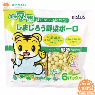 Macda | Set 6 gói bánh ăn dặm men bi sữa cho bé 7m+ Nhật Bản