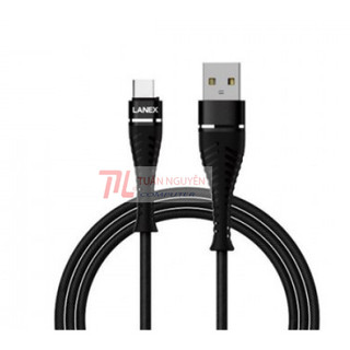 Cáp sạc nhanh dây dù type - c usb 2.4a lanex ltc - n07c - dài 1m - mã hàng: sp001962