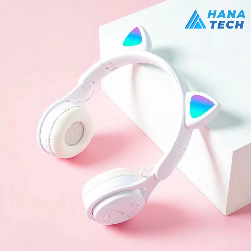 HEADPHONE KHÔNG DÂY TAI THỎ - ÂM THANH CỰC HAY - TAI MÈO
