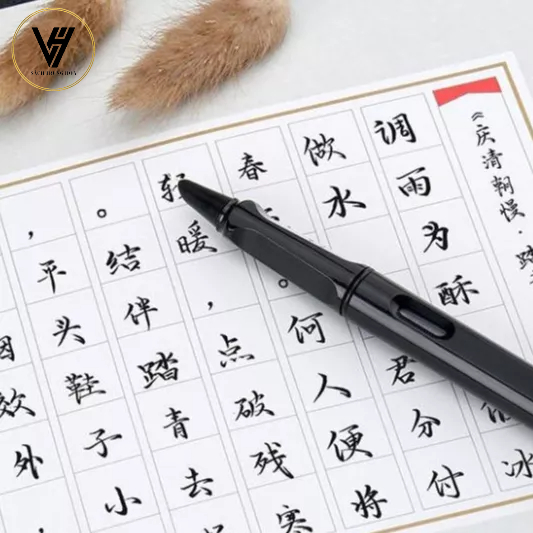 Bút máy viết chữ Hán,luyện viết Hán tự ngòi cong chuyên dụng