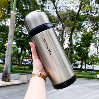 Bình Giữ Nhiệt Lock&Lock Eassy - Take LHC1439 1000ml Màu Bạc Ánh Vàng