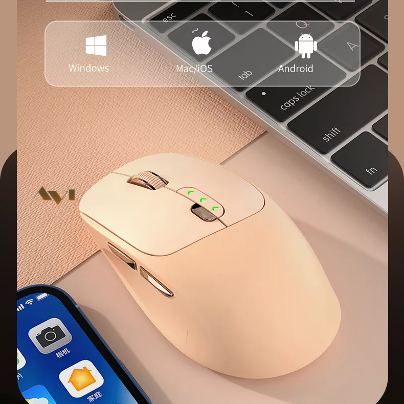 Chuột Không Dây Kết Nối Bluetooth 5.2 DUOHAO M13 Pin sạc Type C Cho Máy Tính, Laptop, Mac