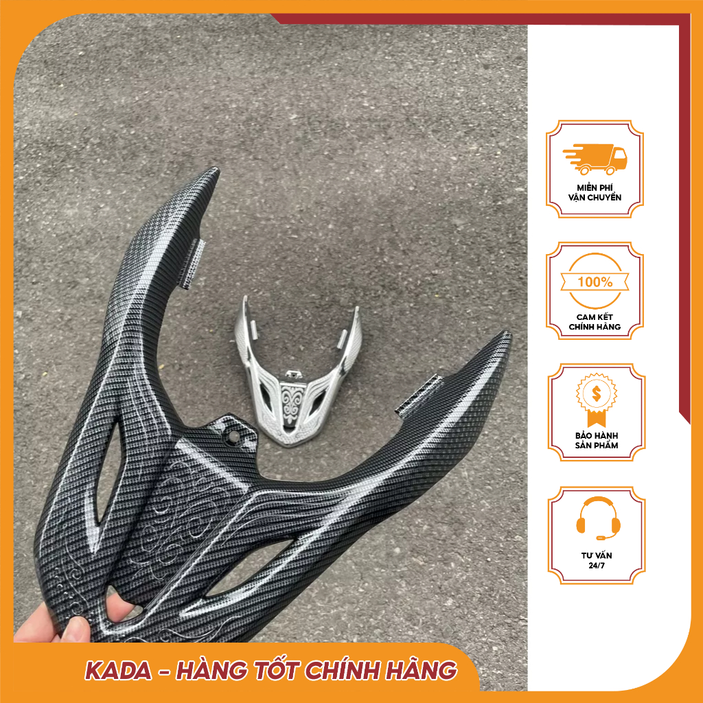 Ốp Tay Dắt Shmode (Ốp cảng sau/ Ốp cản sau) Cacbon và Xi Xe Honda SHmode 2020-2023– Thuận Tiện Để Đồ- Chính hãng Artis