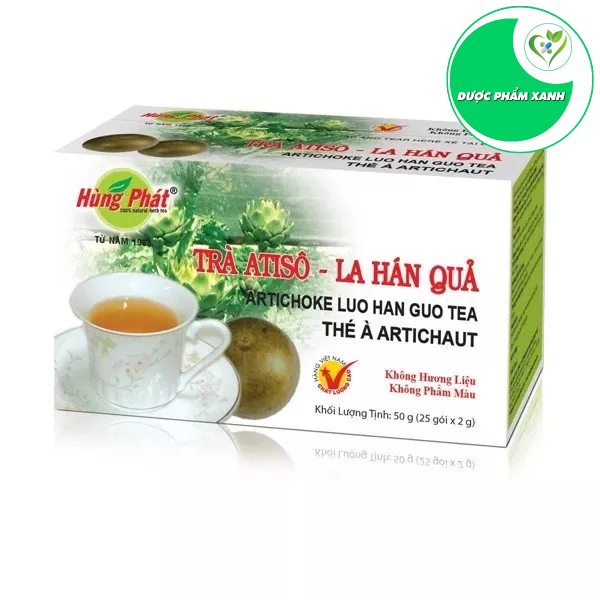 TRÀ ATISÔ LA HÁN QUẢ (25Gói x 2G) - THƯƠNG HIỆU HÙNG PHÁT