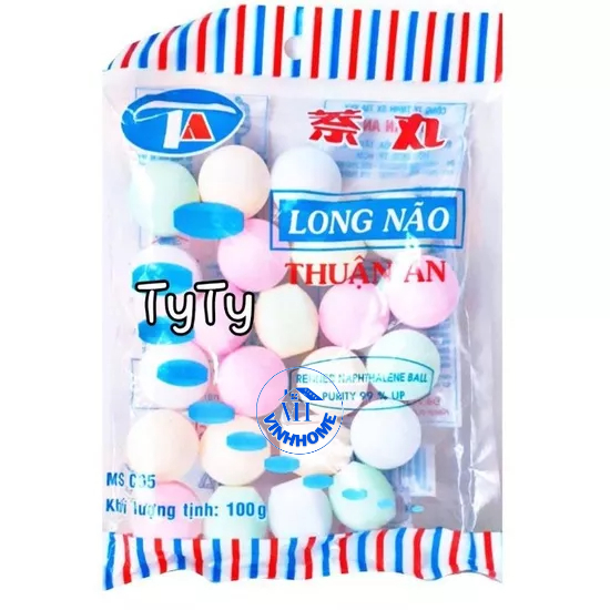 Long Não Băng phiến Thuận An bịch 100g viên tròn đủ màu xua đuổi côn trùng