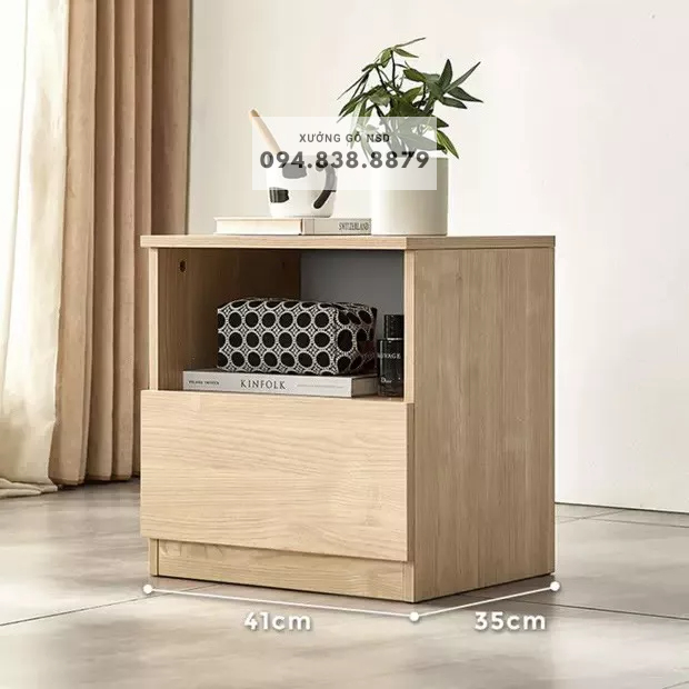 Tủ tab đầu giường tủ gỗ đa năng thông minh kệ gỗ decor phòng ngủ MDF cao cấp bền đẹp phong cách hiện đại - NSD