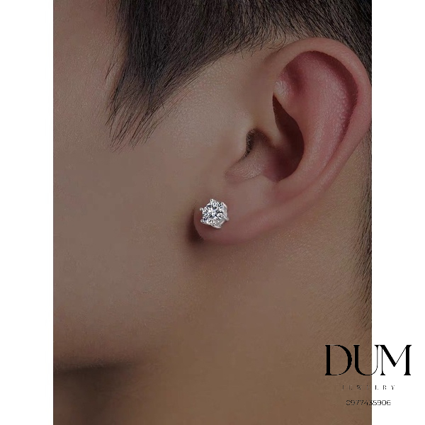 Khuyên tai NỤ BẠC ta Nam và Nữ 5mm, 3mm , 2mm  - ByDum