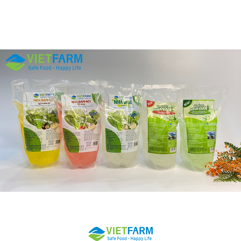 Thạch Nha Đam VIETFARM Sản Phẩm OCOP 4 sao Hương Lá Dứa 500gr