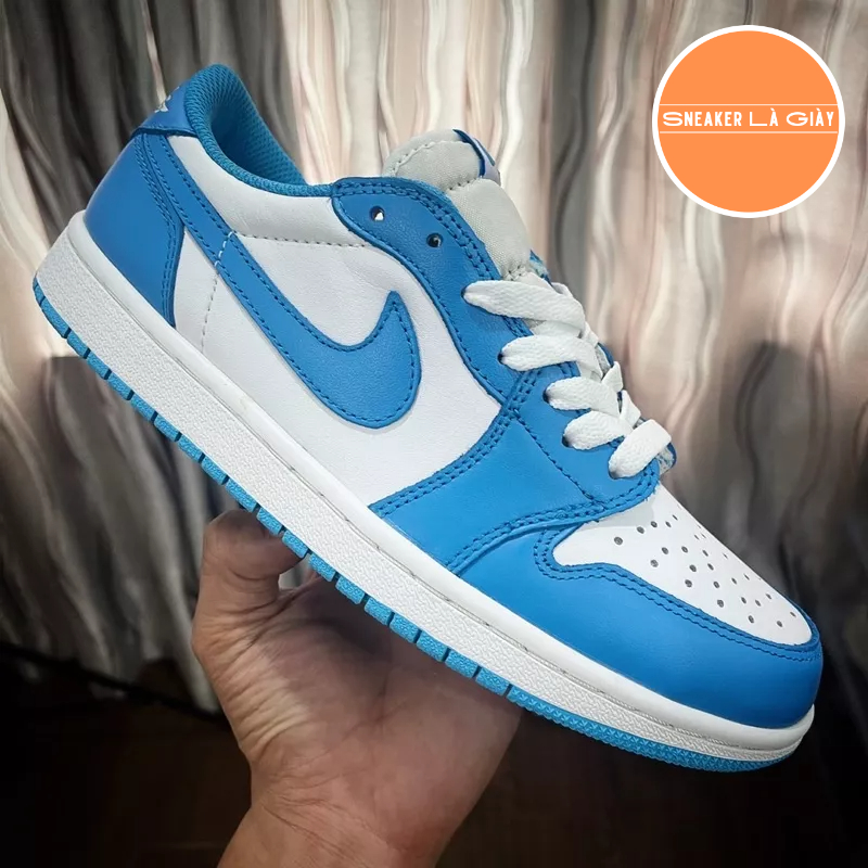 Giày Jordan low SB UNC Blue ( JD UNC Blue ) Bản đẹp da mềm nhăn - Fullbox kèm dây phụ