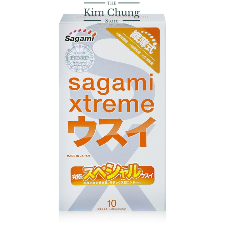 Bao cao su siêu mỏng Sagami Xtreme Superthin hộp 10 chiếc