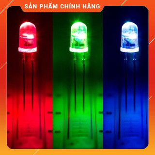 Led phi5 f5 vỏ trắng trong phát ra 7 màu