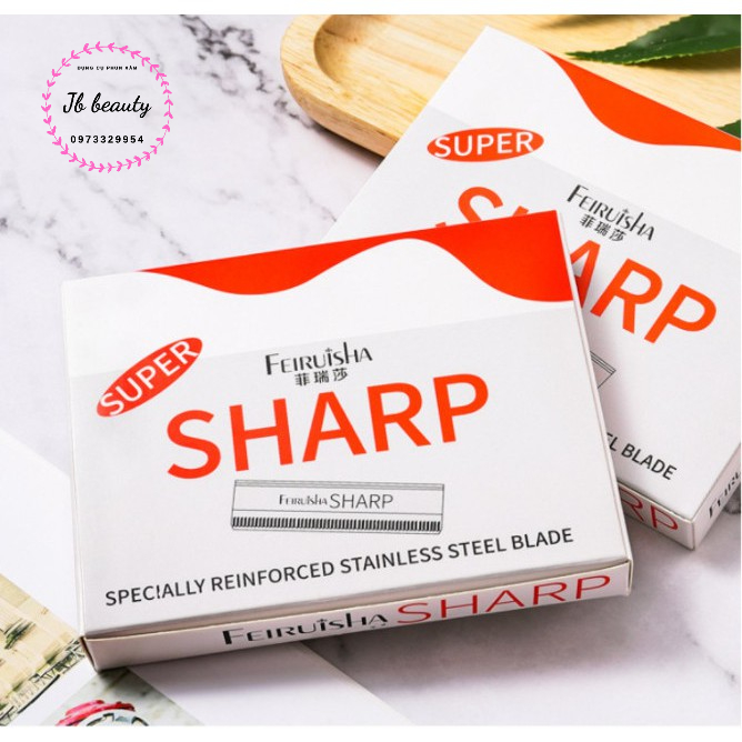 Dao Cạo Lông Mày Hộp 10 Cây Sắc Bén