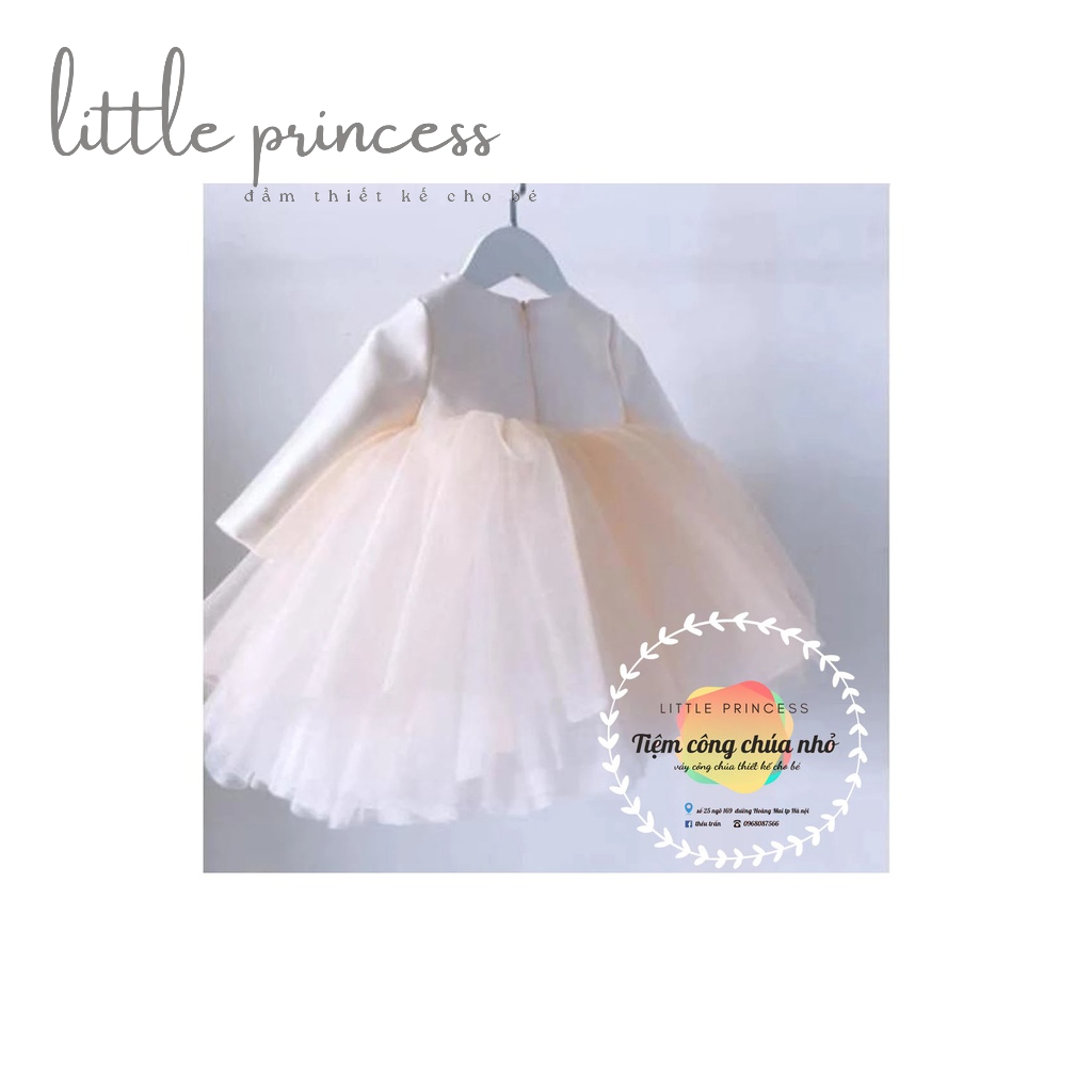 Đầm công chúa THIẾT KẾ 🍉TIỆM CÔNG CHÚA NHỎ🍉VÁY yếm trắng cao cấp cho bé  🍉🍉