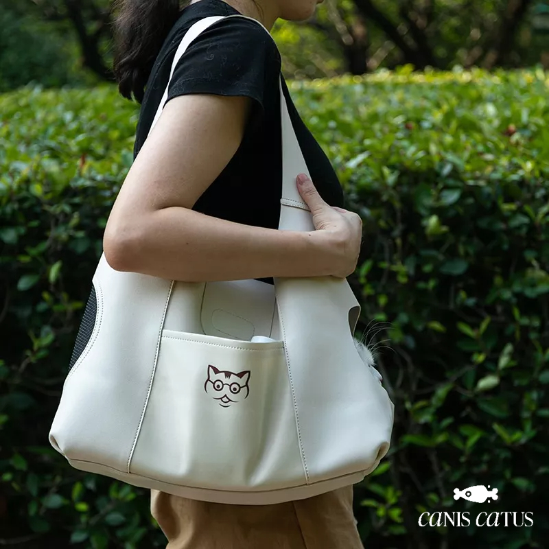 Túi xách Chó Mèo thời trang kèm dây bảo vệ và dây dẫn tích hợp bảo vệ anh toàn cho bé khi di chuyển, balo cho chó và mèo
