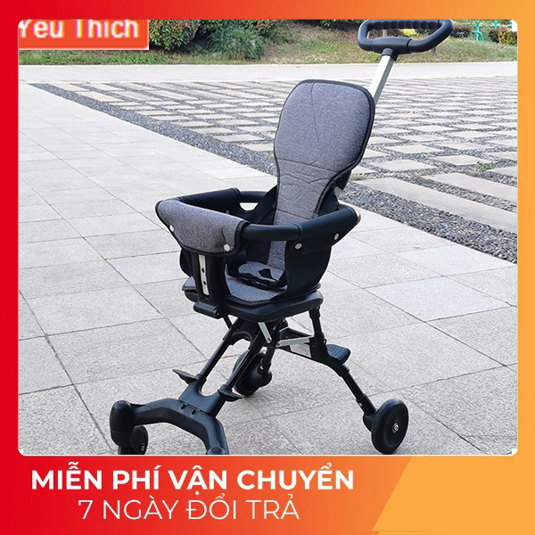 Xe đẩy cho bé, Xe đẩy gấp gọn em bé đi du lịch siêu gọn nhẹ VBABY 520