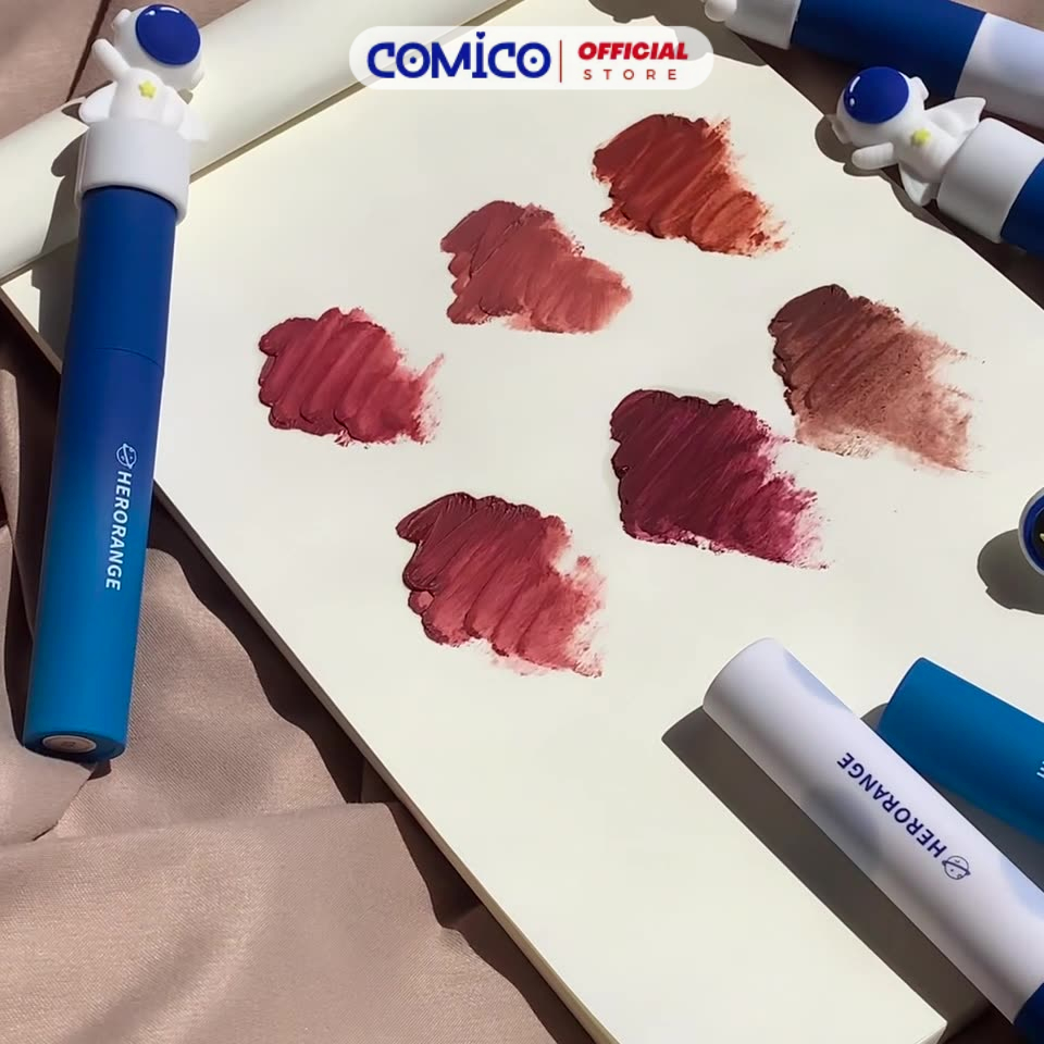 Son Herorange Nội Địa Trung Phi Hành Gia Kem Lì Mẫu Mới Nhất COMICO SM37