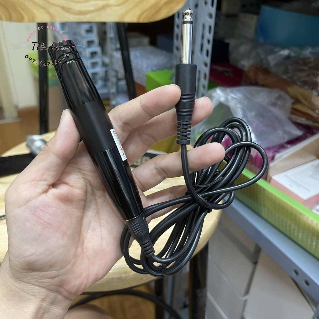 Dây nguồn chân RCA dùng cho máy pen 6.0, kết nối từ biến áp vào máy xăm