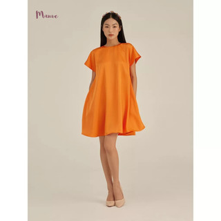 Đầm lụa dáng chữ A tùng xoè rộng Mauve A dress
