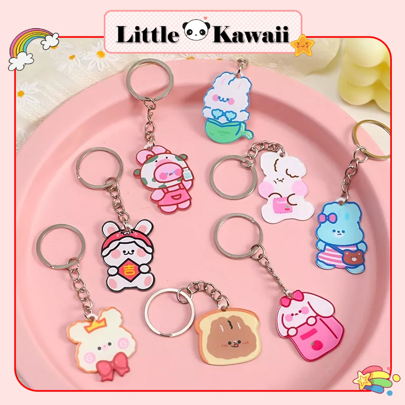 Móc khóa hoạt hình nhựa acrylic cute dễ thương