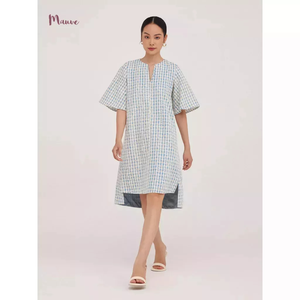 Đầm cotton thêu Mauve Embroidered Cotton dress