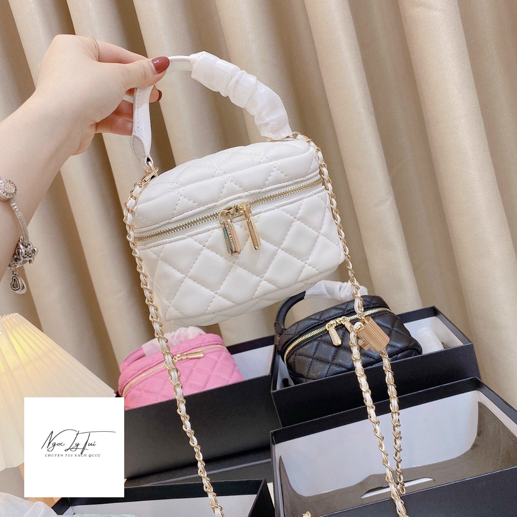 Túi cốp cnk có quai trám mini  4 màu sẵn kho full box túi vải rút  - T05