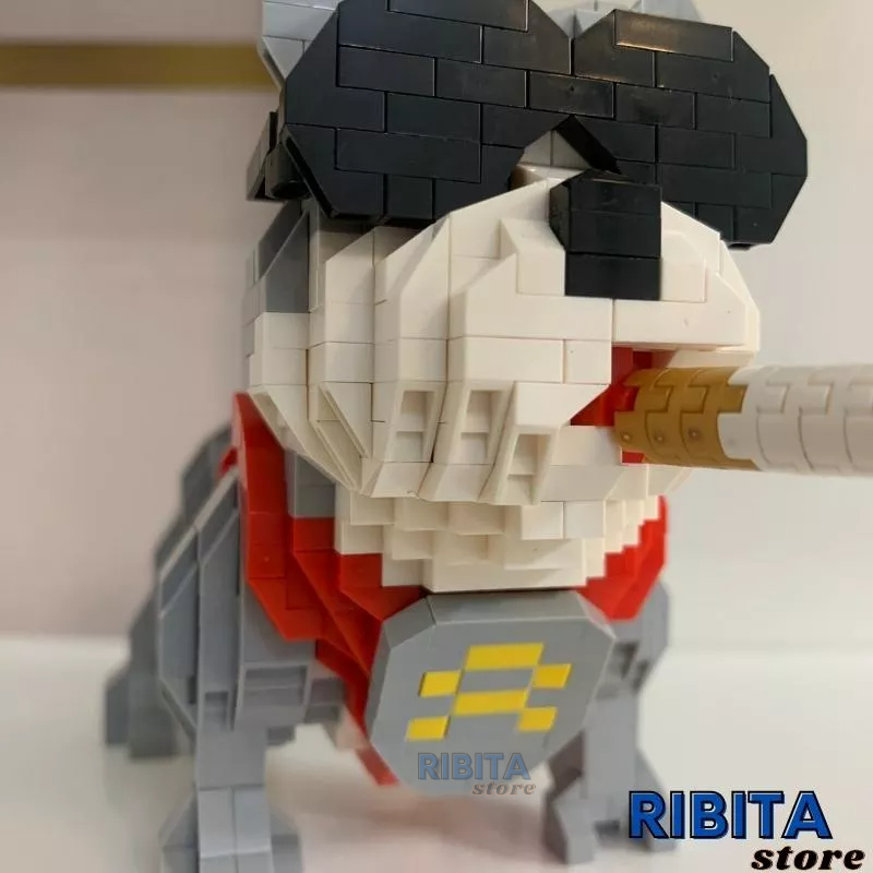 Mô hình lắp ráp kiểu LEGO thú cưng chó Pug xinh xắn - Giúp trẻ em rèn luyện khả năng sáng tạo và tư duy logic ribita 430