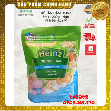 Bột ăn dặm Heinz Nga gói 180g đủ vị cho bé từ 4 tháng