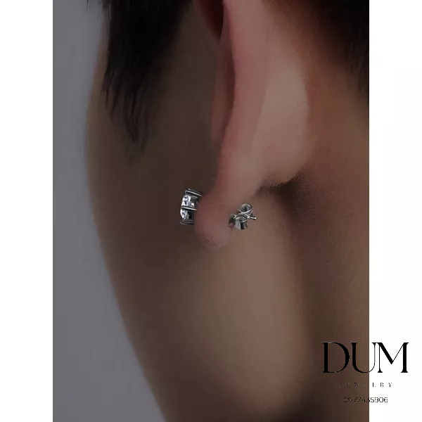 Khuyên tai NỤ BẠC ta Nam và Nữ 5mm, 3mm , 2mm  - ByDum